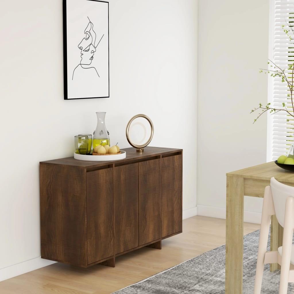 Skænk 120x41x75 cm konstrueret træ brun egetræsfarve