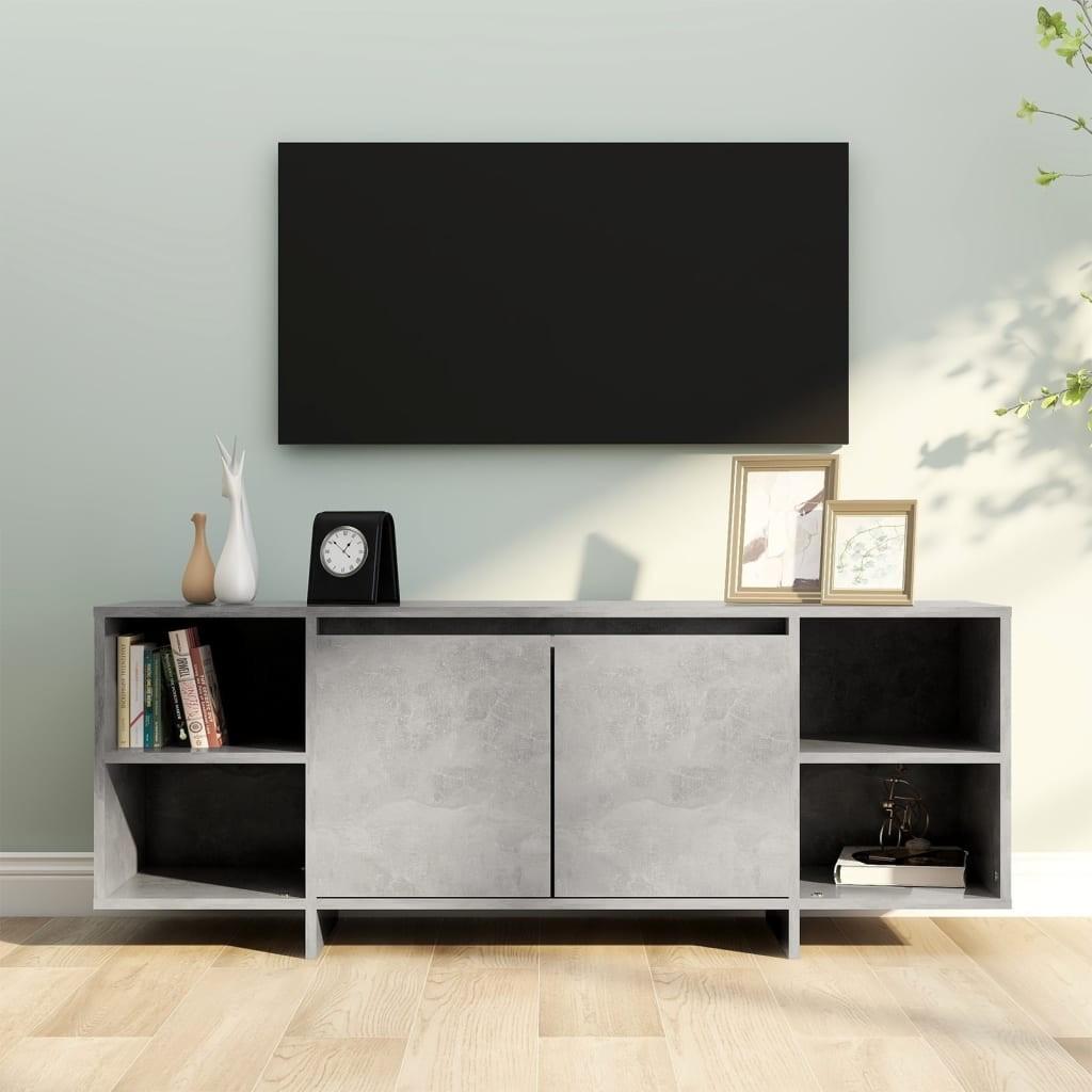 Tv-bord 130x35x50 cm spånplade betongrå