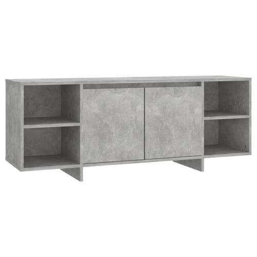 Tv-bord 130x35x50 cm konstrueret træ betongrå