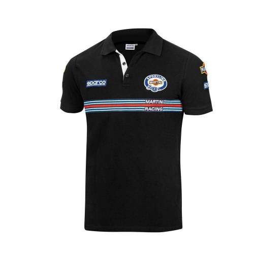 Sparco Martini Racing polotrøje - kortærmet, sort, herre XL