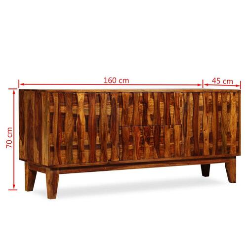 Skænk 160x45x70 cm massivt sheeshamtræ