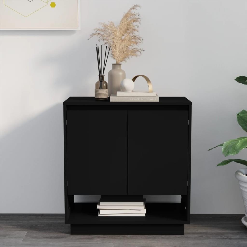 Skænk 70x41x75 cm konstrueret træ sort