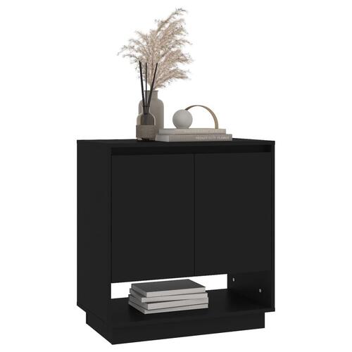 Skænk 70x41x75 cm konstrueret træ sort