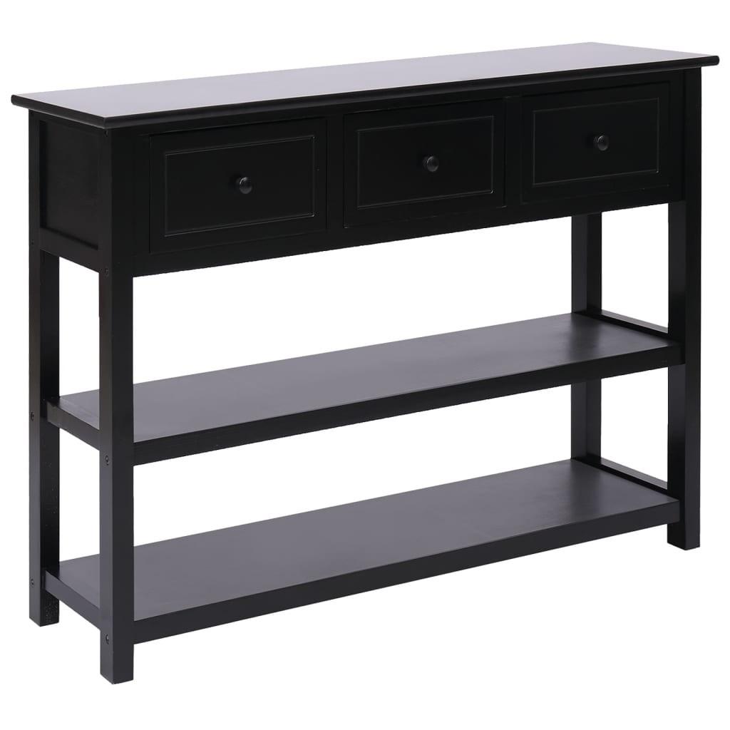 Skænk 108x30x76 cm massivt kejsertræ sort