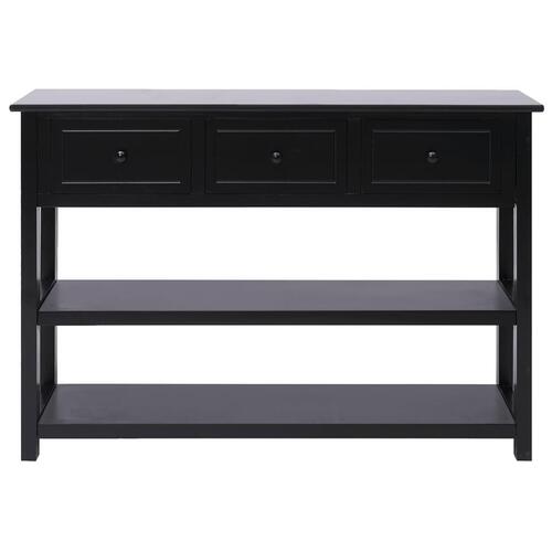 Skænk 108x30x76 cm massivt kejsertræ sort