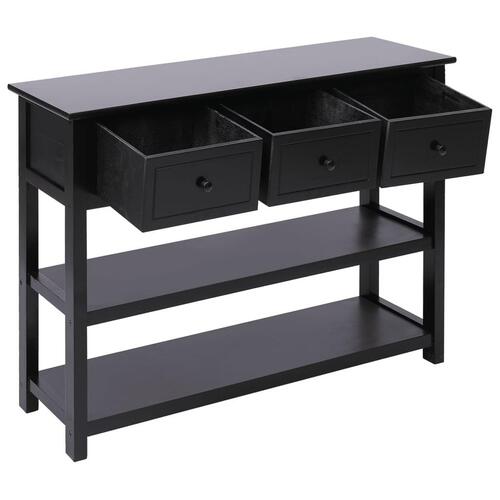 Skænk 108x30x76 cm massivt kejsertræ sort