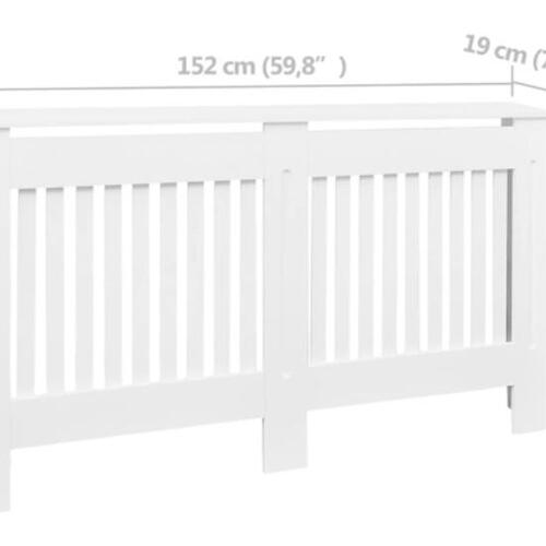Radiatorskjuler i MDF 152 cm hvid