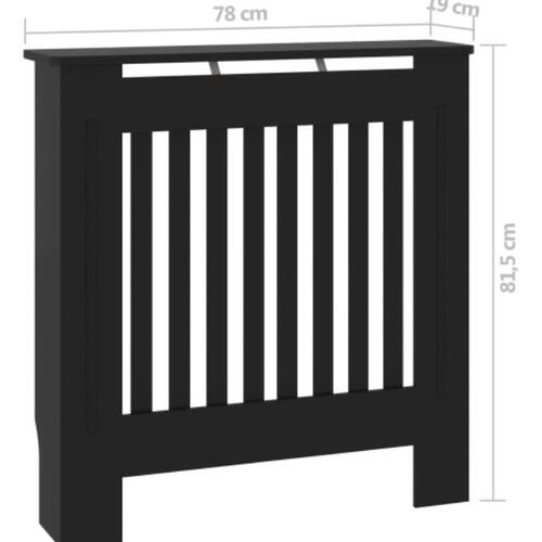 Radiatorskjuler 78 cm MDF sort