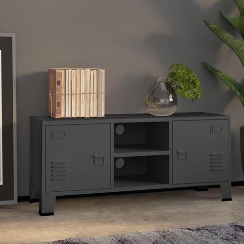 Industrielt tv-skab 105x35x42 cm antracitgrå