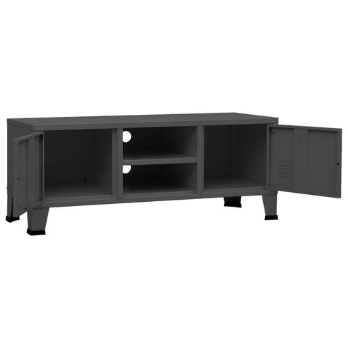 Industrielt tv-skab 105x35x42 cm antracitgrå