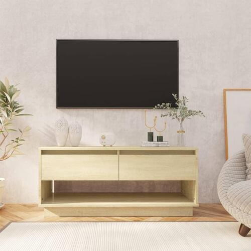 Tv-bord 102x41x44 cm konstrueret træ sonoma-eg