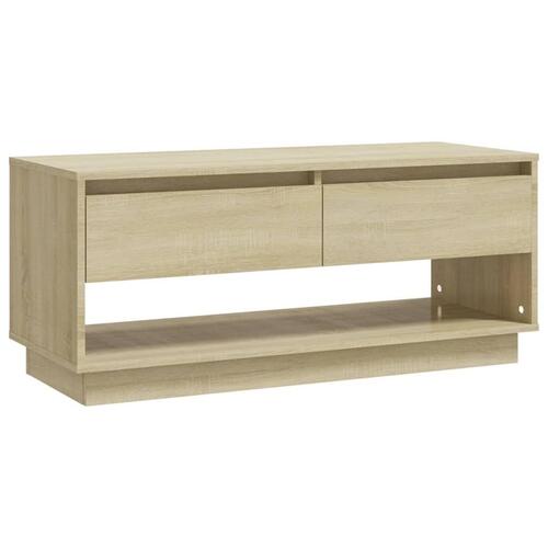 Tv-bord 102x41x44 cm konstrueret træ sonoma-eg