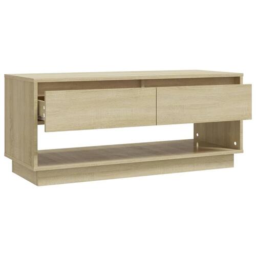 Tv-bord 102x41x44 cm konstrueret træ sonoma-eg