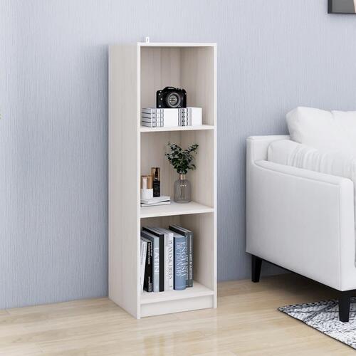 Bogreol/rumdeler 36x33x110 cm massivt fyrretræ hvid