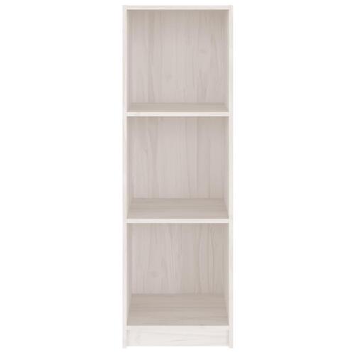 Bogreol/rumdeler 36x33x110 cm massivt fyrretræ hvid