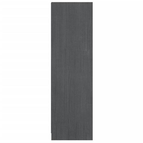 Bogreol/rumdeler 36x33x110 cm massivt fyrretræ grå