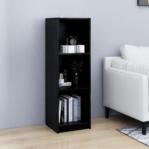 Bogreol/rumdeler 36x33x110 cm massivt fyrretræ sort
