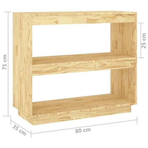 Bogreol 80x35x71 cm massivt fyrretræ
