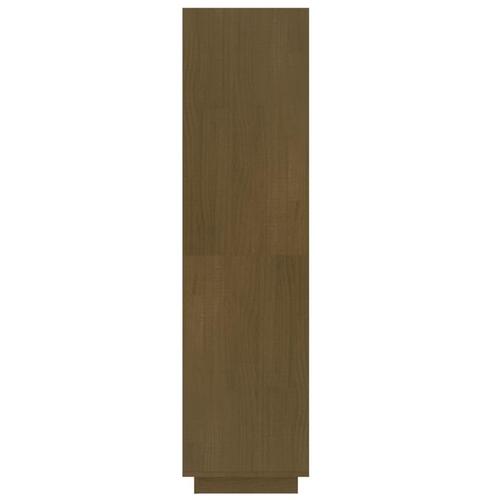 Bogreol/rumdeler 60x35x135 cm massivt fyrretræ gyldenbrun