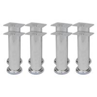 Runde sofaben i krom 8 stk. 180 mm