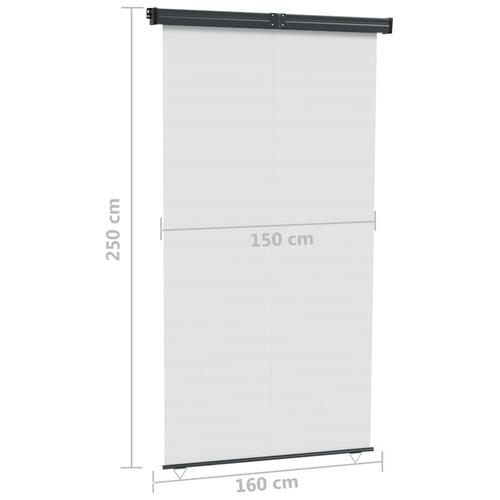 Sidemarkise til altan 165x250 cm cremefarvet