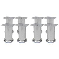 Runde sofaben i krom 8 stk. 120 mm