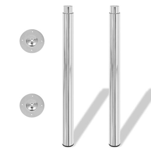 Teleskopiske bordben 4 stk. 710 mm-1100 mm krom