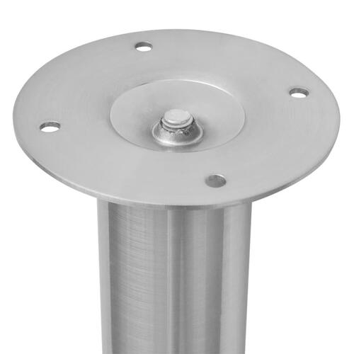 Teleskopiske bordben 4 stk. børstet nikkel 710 mm-1100 mm