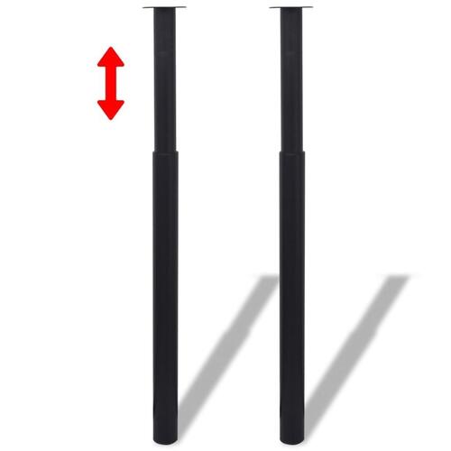 Teleskopiske bordben 4 stk. 710 mm-1100 mm sort