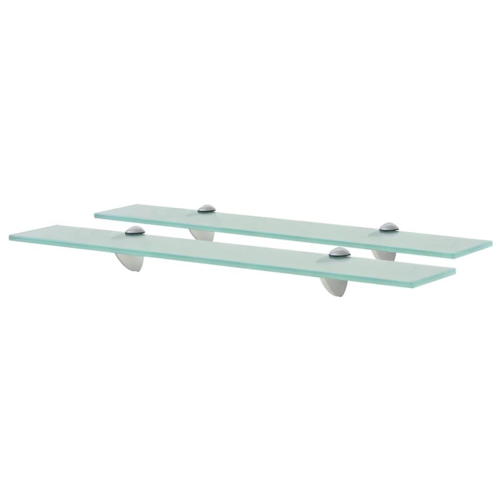 Svævehylde 2 stk. 60 x 10 cm 8 mm glas