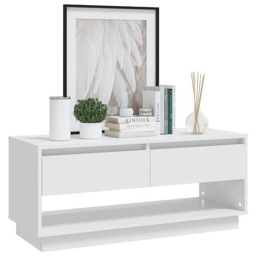 Tv-bord 102x41x44 cm konstrueret træ hvid