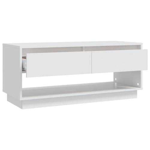 Tv-bord 102x41x44 cm konstrueret træ hvid