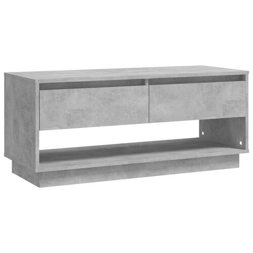 Tv-bord 102x41x44 cm konstrueret træ betongrå