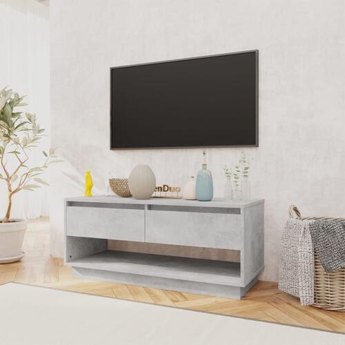 Tv-bord 102x41x44 cm konstrueret træ betongrå