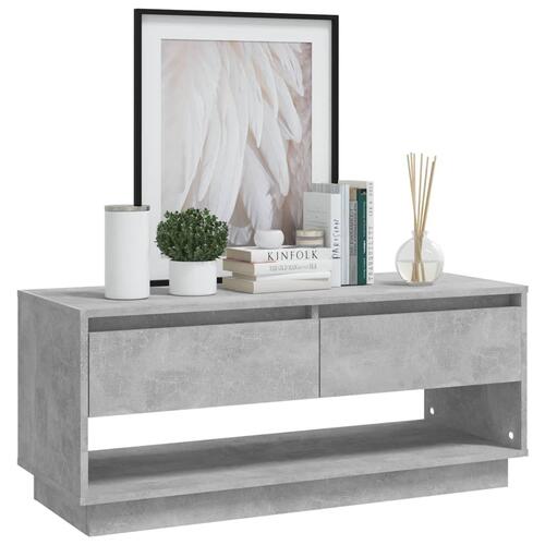 Tv-bord 102x41x44 cm konstrueret træ betongrå