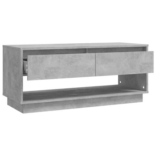 Tv-bord 102x41x44 cm konstrueret træ betongrå