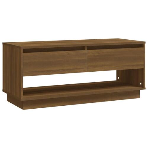 Tv-bord 102x41x44 cm konstrueret træ brun egetræsfarve