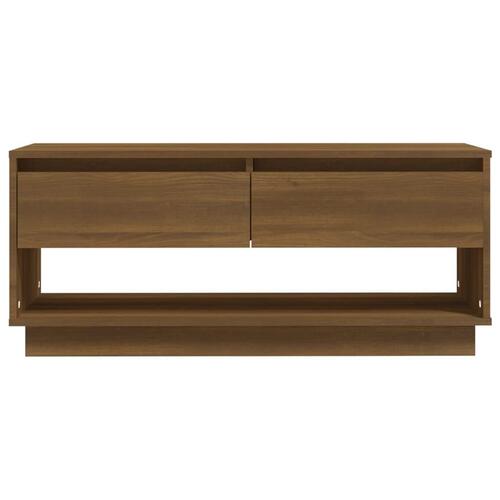 Tv-bord 102x41x44 cm konstrueret træ brun egetræsfarve
