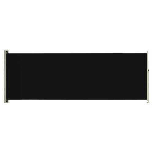 Sammenrullelig sidemarkise til terrassen 220x600 cm sort