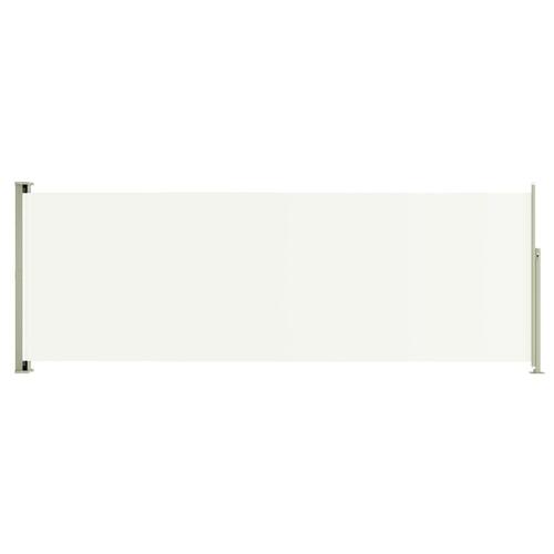 Sammenrullelig sidemarkise til terrassen 220x600 cm cremefarvet