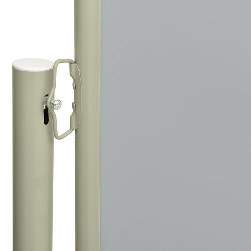 Sammenrullelig sidemarkise til terrassen 220x600 cm grå