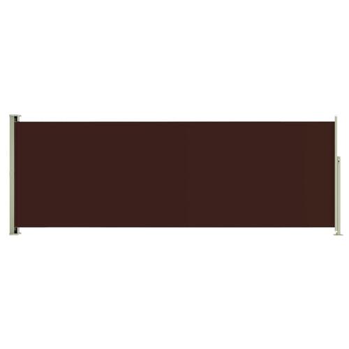 Sammenrullelig sidemarkise til terrassen 220x600 cm brun