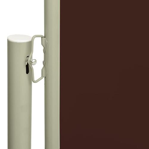 Sammenrullelig sidemarkise til terrassen 220x600 cm brun