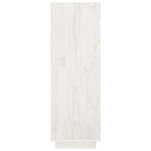 Bogreol/rumdeler 80x35x103 cm massivt fyrretræ hvid