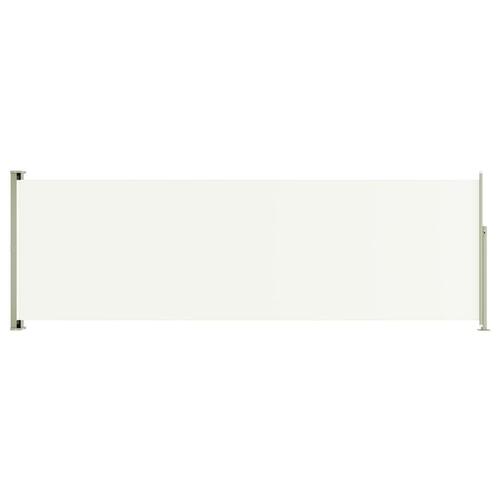 Sammenrullelig sidemarkise til terrassen 200x600 cm cremefarvet