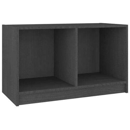 Tv-bord 70x33x42 cm massivt fyrretræ grå
