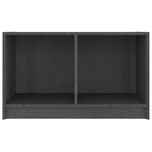 Tv-bord 70x33x42 cm massivt fyrretræ grå