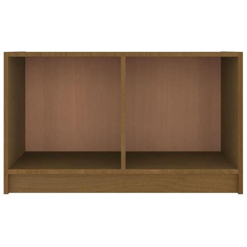 Tv-bord 70x33x42 cm massivt fyrretræ gyldenbrun