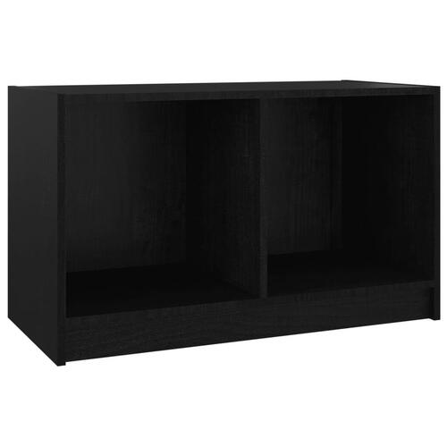 Tv-bord 70x33x42 cm massivt fyrretræ sort