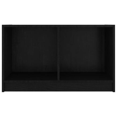 Tv-bord 70x33x42 cm massivt fyrretræ sort